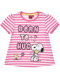 Peanuts Snoopy rózsaszín csíkos kislány póló