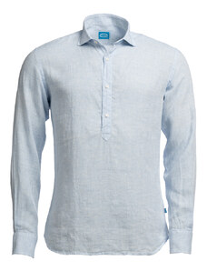 Panareha MAMANUCA Linen Polera Shirt light blue