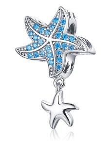 EdenBoutique Ezüst talizmán Sparkling Blue Starfish