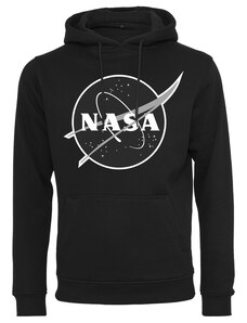 Urban Classics NASA Insignia kapucnis férfi pulóver, fekete