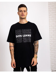 Don Lemme Oversized Póló Outline - fekete