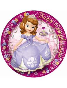 Disney Sofia Happy Birthday, Szófia Papírtányér 8 db-os 23 cm