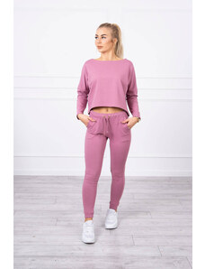 FiatalDivat Szabadidő szett oversize blúzzal modell 9091 ibolyaszínű