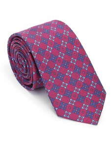 Nyakkendő selyemből mintás Wittchen, vörös-sötétkék, selyem