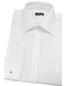 Avantgard Pánská košile SLIM krytá léga, MK Bílá