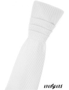 Avantgard Fehér fiúk francia nyakkendő, átlós csíkkal