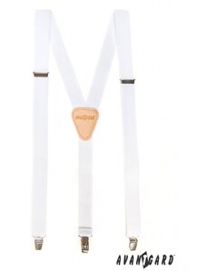 Avantgard Fehér nadrágtartó Y-alakú 3-klip tartó