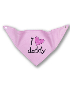BABY´S WEAR Nyálkendő babáknak - I Daddy, rózsaszín