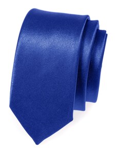 Avantgard Keskeny slim kék, fényes nyakkendő
