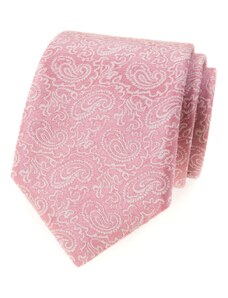 Avantgard Púder rózsaszín nyakkendő Paisley mintával