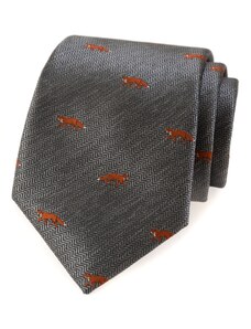 Avantgard Szürke nyakkendő narancs róka