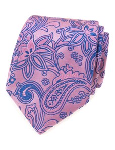 Avantgard Rózsaszín nyakkendő kék Paisley mintával