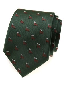 Avantgard Zöld nyakkendő szarvas motívummal