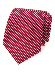 Avantgard Vörös nyakkendő, bordó csíkkal