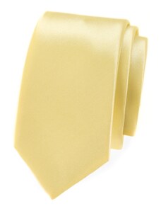 Avantgard Egyszínű, világos sárga nyakkendő SLIM
