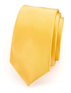 Avantgard Keskeny sárga slim nyakkendő