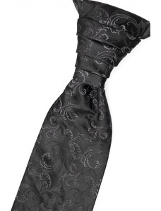 Avantgard Fekete esküvői nyakkendő világos motívumokkal