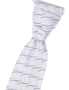 Avantgard Esküvői nyakkendő díszzsebkendővel, lila hullámokkal