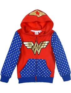 DC COMICS Piros-kék lány pulóver - Super Hero Girls