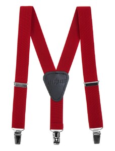 Avantgard Fiú nadrágtartó Y-alakú 3-klip tartó, piros
