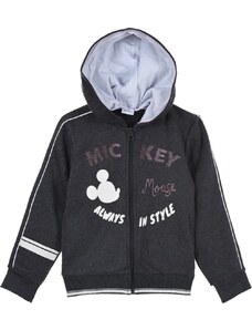 DISNEY Sötétszürke lány cipzáras kapucnis pulcsi - Mickey Mouse