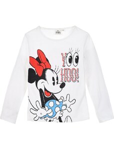 DISNEY Fehér lány hosszú ujjú póló - Minnie Mouse