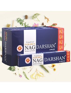 JAMMStore Golden Nag Darshan Indiai Füstölő (15gr)
