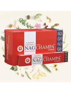 JAMMStore Golden Nag Champa Indiai Füstölő (15gr)