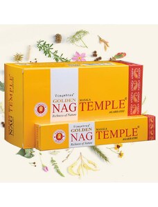 JAMMStore Golden Nag Temple Indiai Füstölő (15gr)