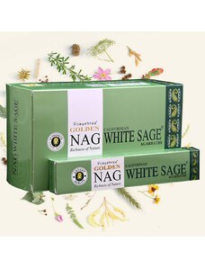JAMMStore Golden Nag White Sage Indiai Füstölő (15gr)