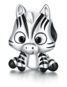 Ékszerkirály Ezüst charm, zebra