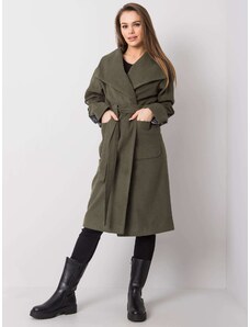 BASIC Khaki női kabát csíkokkal az ujjakon -LK-PL-508316.95P-khaki [zul]