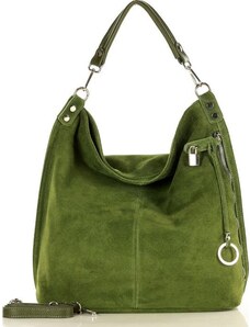 BASIC Zöld bőr shopper táska (92g)