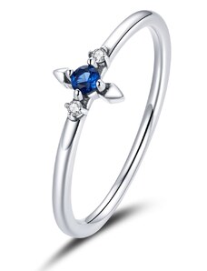 EdenBoutique Kék kis kristály ezüst gyűrű