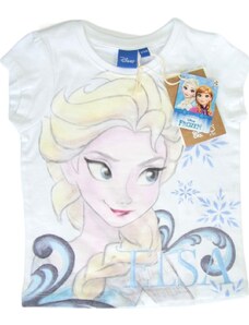 Fehér lány póló felirattal - Disney Frozen Elsa