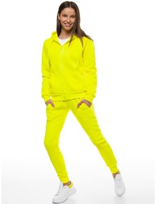 Női kapucnis pulóver Sárga neon OZONEE JS/W03Z