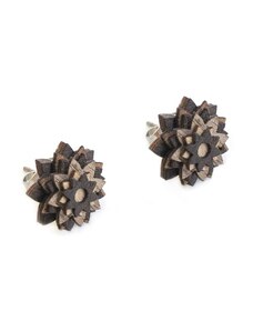 BeWooden Fa fülbevaló African Flower Earrings