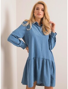 BASIC Kék női ingruha fodrokkal EM-SK-L1018.39P-blue