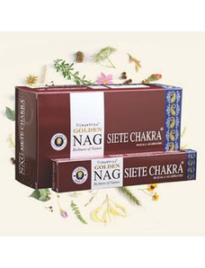 JAMMStore Golden Nag 7 Chakra (Hét Csakra) Indiai Füstölő (15gr)