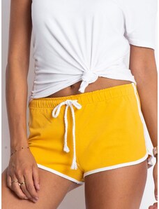 BASIC Női sárga rövidnadrág fehér szegéllyel RV-SN-4944.09X-dark yellow