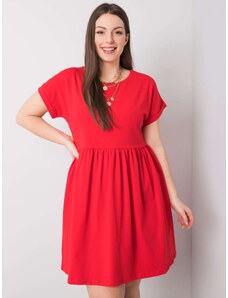 Piros női basic ruha -RV-SK-6292.09P-red