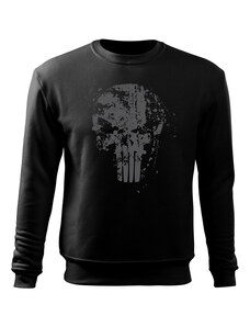 DRAGOWA férfi pulóver Frank The Punisher, fekete 300g/m2