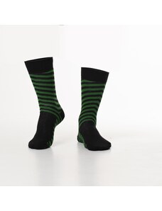 FASARDI Black and green men's striped socks