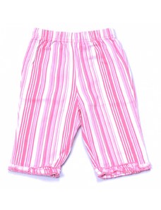 Lány baba nadrág, fehér, rózsaszín csíkos gumírozott derekú, 86 -os méret, Sesame Street