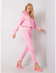 Fashionhunters Világos rózsaszín pulóver szett