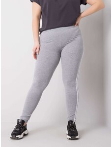 BASIC Világosszürke női leggings csíkokkal RV-LG-6302.53-gray