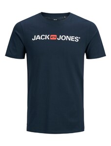 JACK & JONES Póló 'Essentials' sötétkék / pasztellpiros / fehér