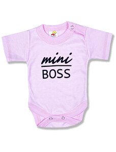 BABY´S WEAR Baba body, rövid ujjú - Mini Boss, rózsaszín