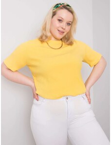 BASIC Sárga női póló rövid ujjakkal RV-BZ-6323.92-yellow