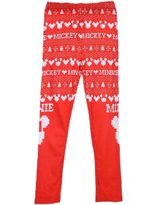 DISNEY Karácsonyi piros leggings - Minnie Mouse